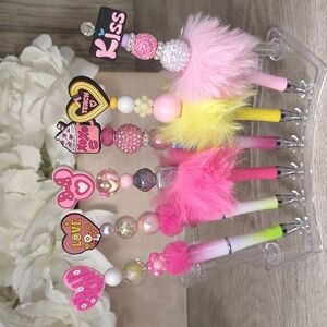 Colorful Decorative Pens with Charms | Valentine's Day Gifts| Birthday Gift Set